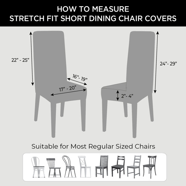 Surefit short dining online chair slipcover